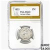 Image 1 : 1853 Arrows/Rays Seated Liberty Quarter PGA MS63+