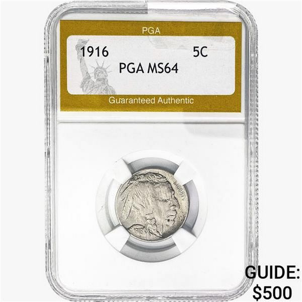 1916 Buffalo Nickel PGA MS64