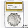Image 1 : 1881-CC Morgan Silver Dollar PGA MS65