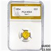 Image 1 : 1854 Rare Gold Dollar PGA MS64 TYPE 1