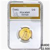 Image 1 : 1993 $10 AGE 1/4oz PGA MS69