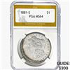 1881-S Morgan Silver Dollar PGA MS64