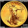 Image 1 : 1907 High Relief $20 Gold Double Eagle GEM BU