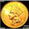 Image 1 : 1878 $3 Gold Piece CHOICE BU