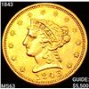 Image 1 : 1843 $2.50 Gold Quarter Eagle CHOICE BU