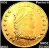 Image 1 : 1806 Pointed 6 $5 Gold Half Eagle CHOICE BU