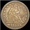 Image 1 : 1853 Arrows Rays Seated Liberty Quarter LIGHTLY CIRCULATED