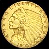 Image 1 : 1910 $2.50 Gold Quarter Eagle CLOSELY UNCIRCULATED