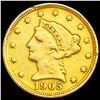1905 $2.50 Gold Quarter Eagle LIGHTLY CIRCULATED