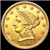 Image 1 : 1903 $2.50 Gold Quarter Eagle UNCIRCULATED