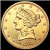 Image 1 : 1880 $5 Gold Half Eagle UNCIRCULATED