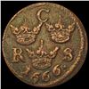 Image 2 : 1666 Sweden 1/6 Ore SM NICELY CIRCULATED