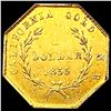 Image 2 : 1855 California Gold Octagonal One Dollar HIGH GRADE