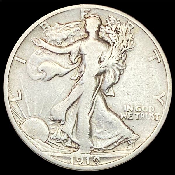 1919-S Walking Liberty Quarter LIGHTLY CIRCULATED