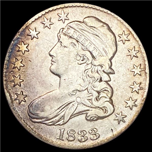 1833 Capped Bust Half Dollar LIGHTLY CIRCULATED