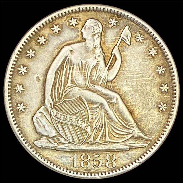 1858-S Seated Liberty Half Dollar CLOSELY UNCIRCULATED