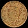 Image 1 : 1857 Braided Hair Large Cent CLOSELY UNCIRCULATED