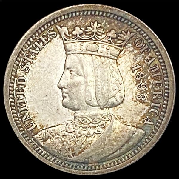 1893 Isabella Silver Quarter CLOSELY UNCIRCULATED