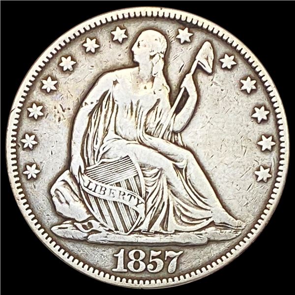1857 Seated Liberty Half Dollar NICELY CIRCULATED