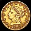 Image 1 : 1906 $2.50 Gold Quarter Eagle NEARLY UNCIRCULATED