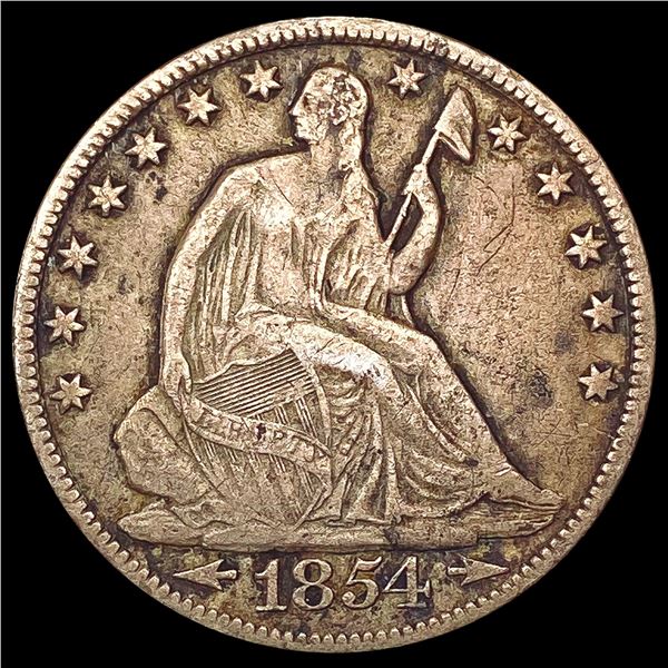 1854-O Seated Liberty Half Dollar CLOSELY UNCIRCULATED