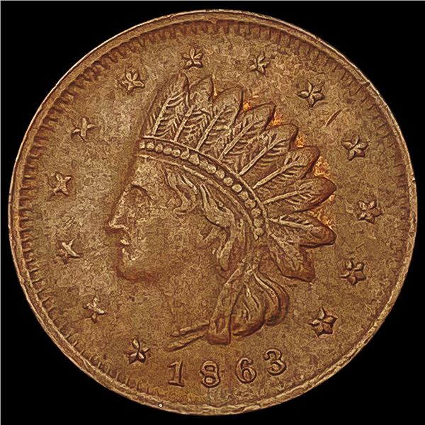 1863 Not One Cent C.W. Token Closely Uncirculated