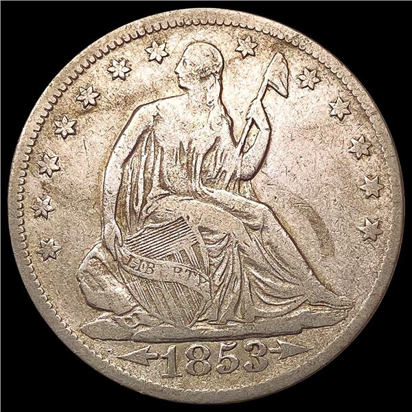 1853 Seated Liberty Half Dollar LIGHTLY CIRCULATED