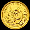 Image 1 : 1991 China 1/20 Panada Gold UNCIRCULATED