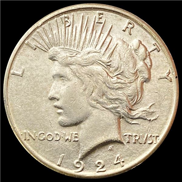 1924-S Silver Peace Dollar NEARLY UNCIRCULATED