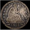 Image 1 : 1854 Seated Liberty Quarter NICELY CIRCULATED