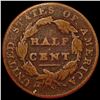 Image 2 : 1828 Classic Head Half Cent NICELY CIRCULATED