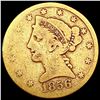 Image 1 : 1856-S $5 Gold Half Eagle NICELY CIRCULATED