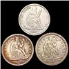 Image 1 : [3] 1849-1887 Seated Liberty Dime HIGH GRADE