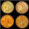 [4] 1863-1909 Varied U.S. Cents CHOICE AU