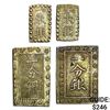 Image 1 : 1853-1868 [4] Japan Edo Era Silver 1 Bu & 1 Shu