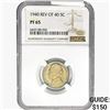 Image 1 : 1940 REV 40 Jefferson Nickel NGC PF65