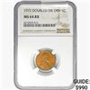 Image 1 : 1972 DDO RB Wheat Cent NGC MS64