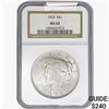 Image 1 : 1923 Silver Peace Dollar NGC MS65