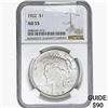 Image 1 : 1922 Silver Peace Dollar NGC AU55