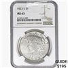 Image 1 : 1923-S Silver Peace Dollar NGC MS63
