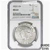Image 1 : 1923-S Silver Peace Dollar NGC MS63
