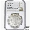 Image 1 : 1921-D Morgan Silver Dollar NGC MS63
