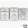 Image 1 : 2000-2005 [3] Silv. Eagles PCGS/NGC MS 69