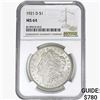 Image 1 : 1921-D Morgan Silver Dollar NGC MS64