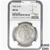 Image 1 : 1921-D Morgan Silver Dollar NGC MS63
