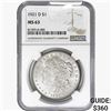 Image 1 : 1921-D Morgan Silver Dollar NGC MS63