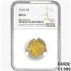 Image 1 : 1910 $5 Gold Half Eagle NGC MS61