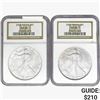 Image 1 : 2000-2001 [2] Silver Eagle NGC MS69