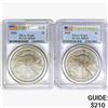 Image 1 : 2006-2008 [2] Silver Eagle PCGS MS69