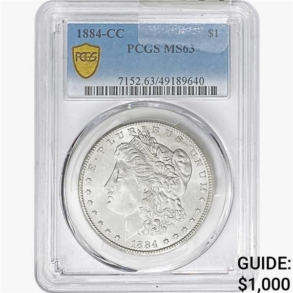 1884-CC Morgan Silver Dollar PCGS MS63